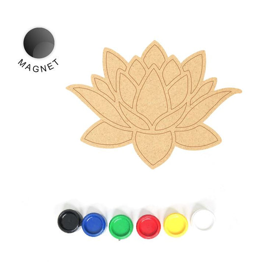 DIY MDF Fridge Magnet - Lotus