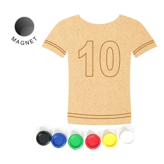 DIY MDF Fridge Magnet - Jersey No. 10