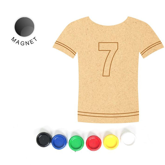 DIY MDF Fridge Magnet - Jersey No. 7