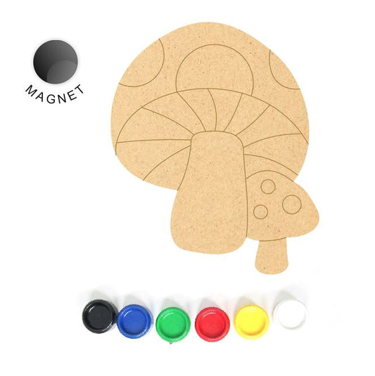 DIY MDF Fridge Magnet - Mushrooms