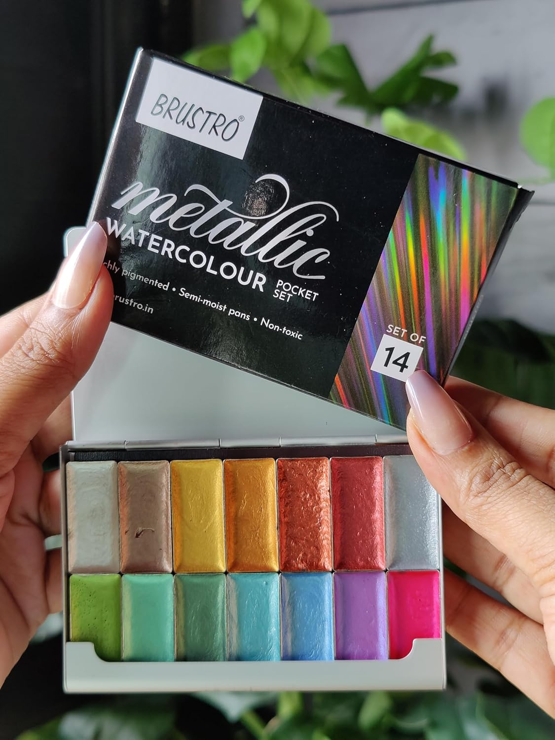 BRUSTRO Metallic Watercolour Pocket Set