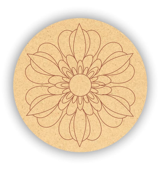 Pre Marked Mdf Mandala Art 17