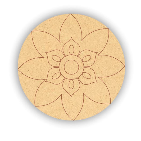 Pre Marked Mdf Mandala Art 20