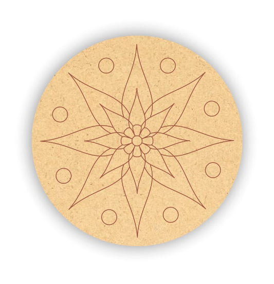 Pre Marked Mdf Mandala Art 23