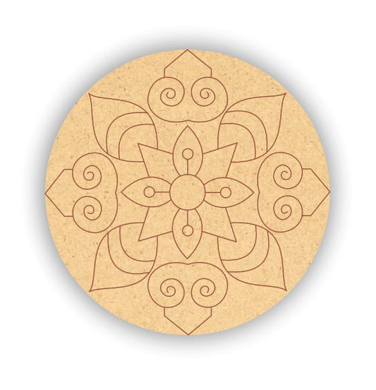 Pre Marked Mdf Mandala Art