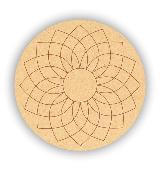 Pre Marked Mdf Mandala Art 6