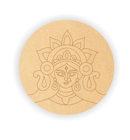 Pre Marked Mdf Durga Maa Art