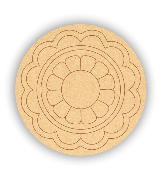 Pre Marked Mdf Mandala Art 8