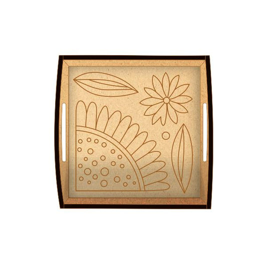DIY MDF Tray - Flower 2