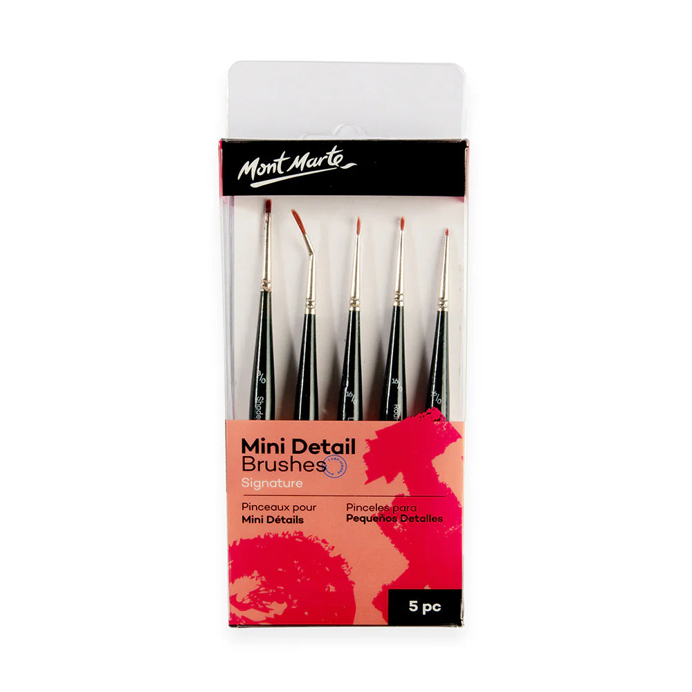 Mont Marte Mini Detail Brush Set 5 Pc