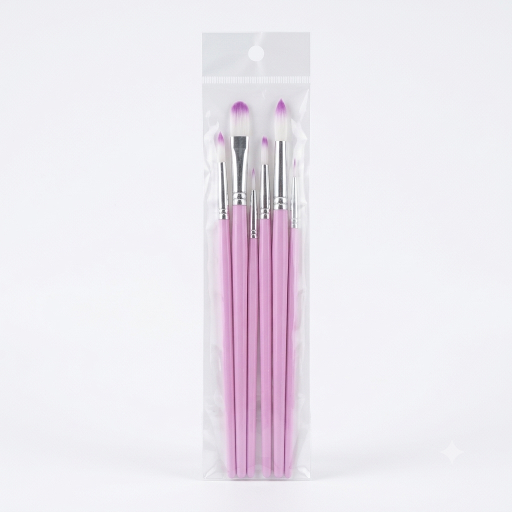 Pastel Handle Mix Brush Set