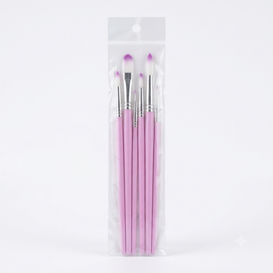 Pastel Handle Mix Brush Set