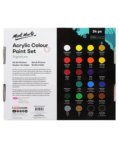 Mont Marte Acrylic Paints 24 X 36 ml