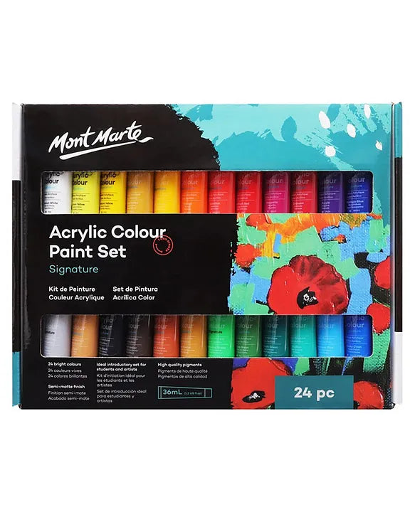 Mont Marte Acrylic Paints 24 X 36 ml