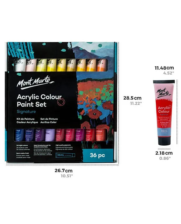 Mont Marte Acrylic Paints 36 X 36 ml