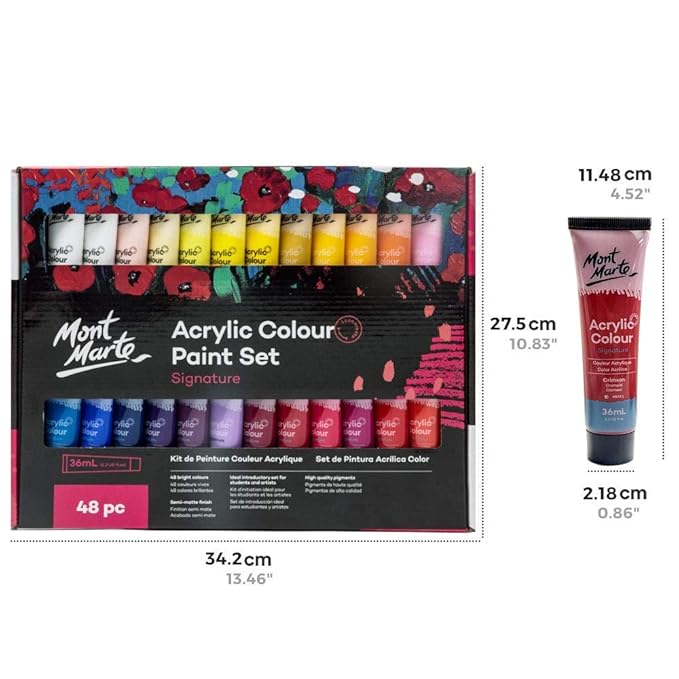 Mont Marte Acrylic Paints 48 X36 ml
