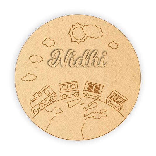 Kids Name Plate - Train