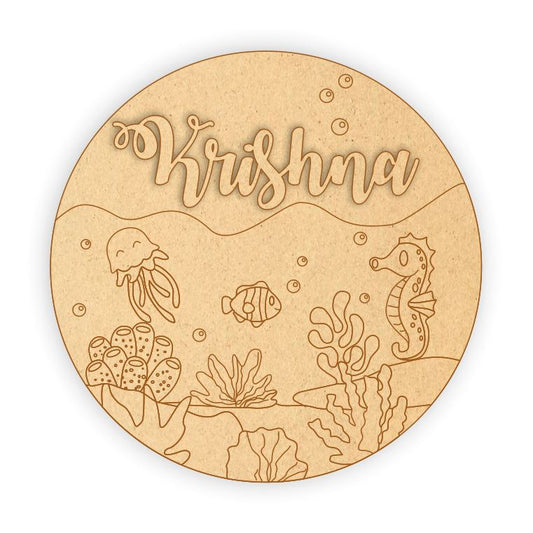 Kids Name Plate - Aqua 2