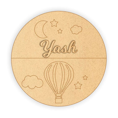 Kids Name Plate - Hot Air Balloon
