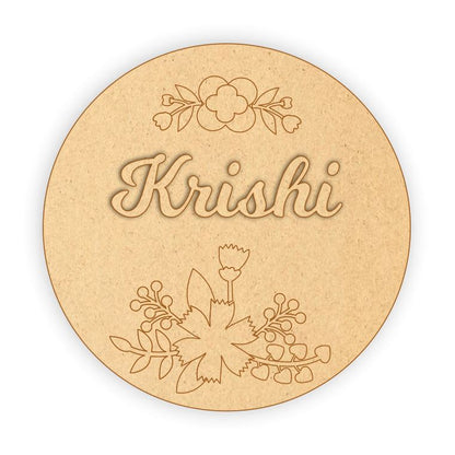 Kids Name Plate - Floral