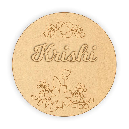 Kids Name Plate - Floral