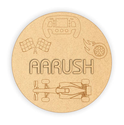 Kids Name Plate - Racer