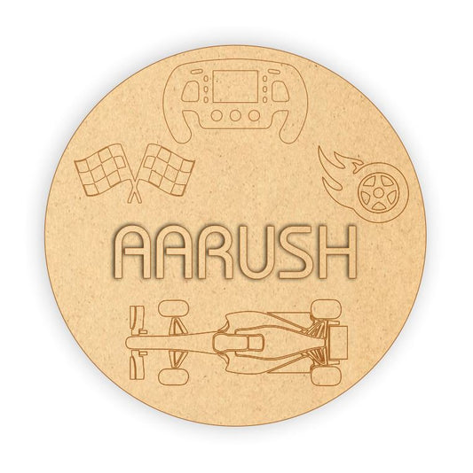 Kids Name Plate - Racer