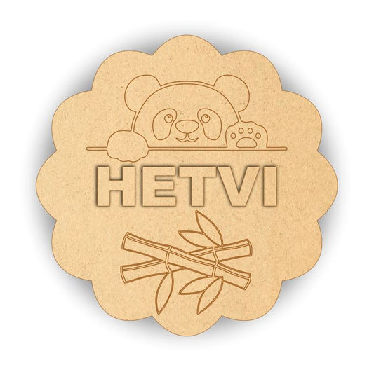Kids Name Plate - Panda