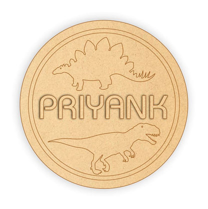 Kids Name Plate - Dino