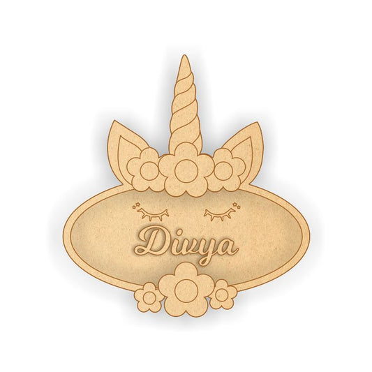 Kids Name Plate - Unicorn 3