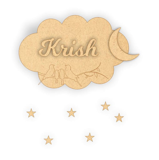 Kids Name Plate - Night Sky