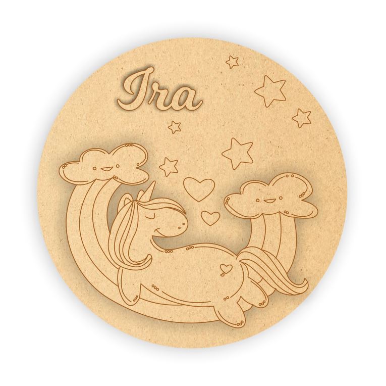 Kids Name Plate - Unicorn