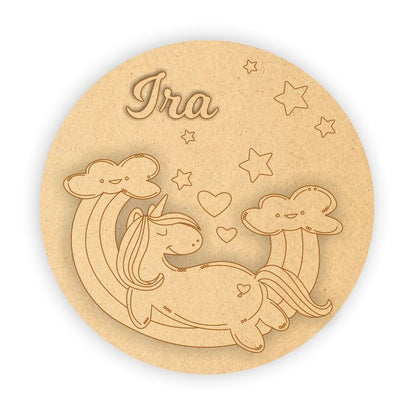 Kids Name Plate - Unicorn