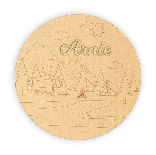 Kids Name Plate - Trailer Camping