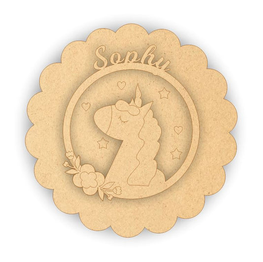 Kids Name Plate - Unicorn 2