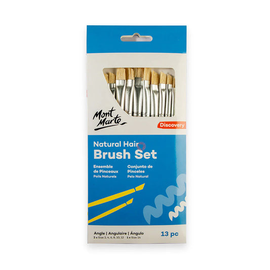 Mont Marte Natural Hair Round Brush Set Mont Marte 13 Pack