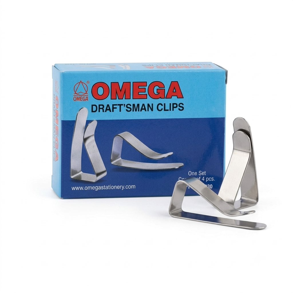 Omega Draftsman Drawing Board Clips Metal