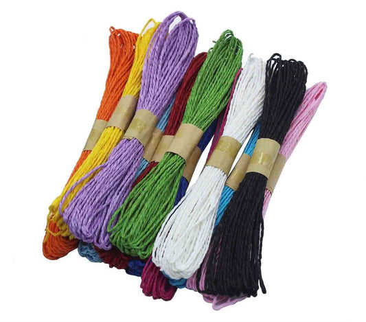 Paper Thread 10m, 12 Colours Set