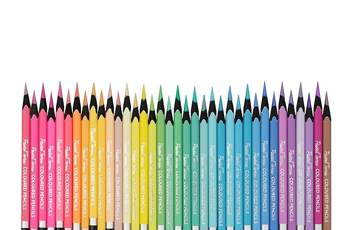 BRUSTRO Pastel Tone Colour Pencil Set