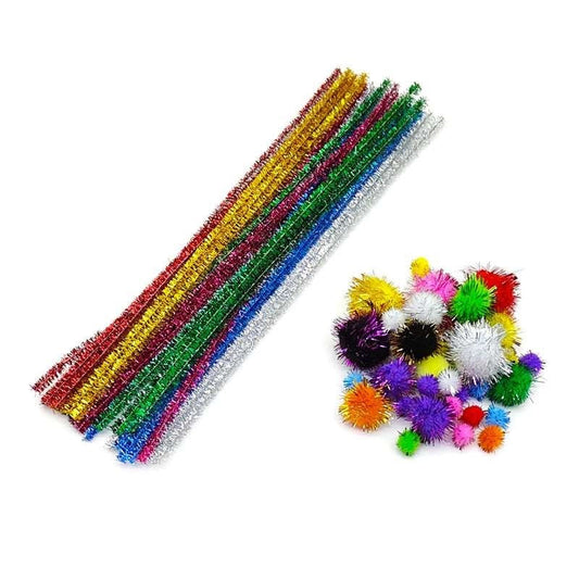 Glitter Pipe Cleaner with Pompom