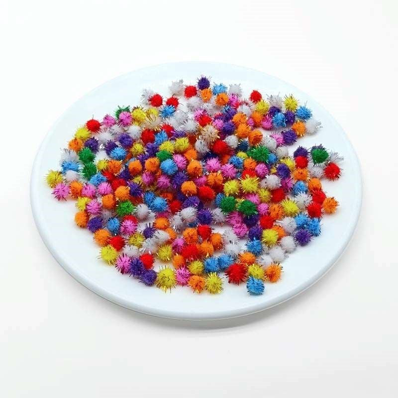 Pompom Balls Glitter 500pcs