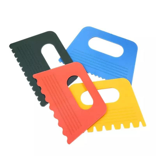 Plastic Paint Scrapers for Texture Art - Set of 4