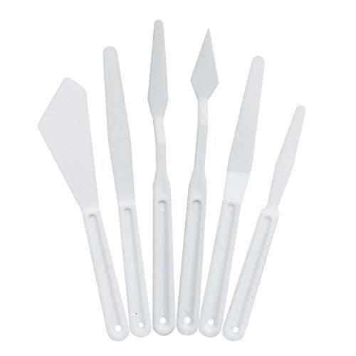 Plastic Palette Knife Set for Painting and Sculpting - Set of 6