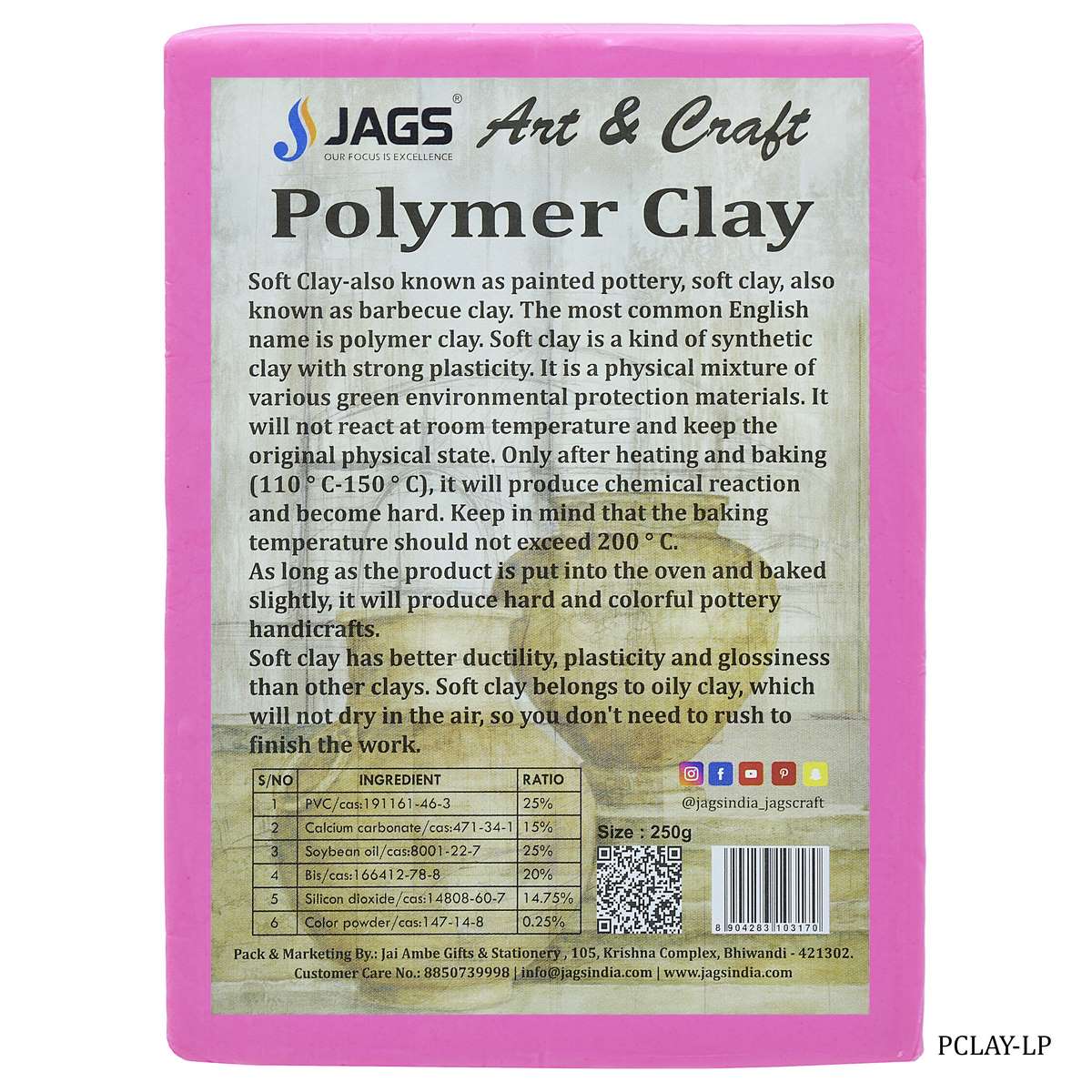 Jags Polymer Clay 250g