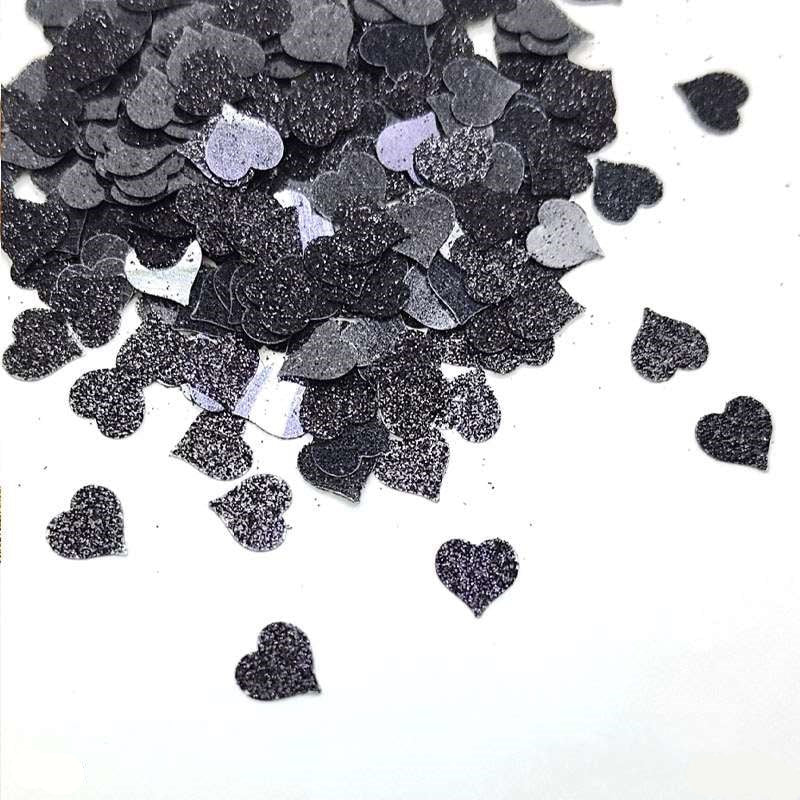 Glitter Heart Sequins 7mm, 10g