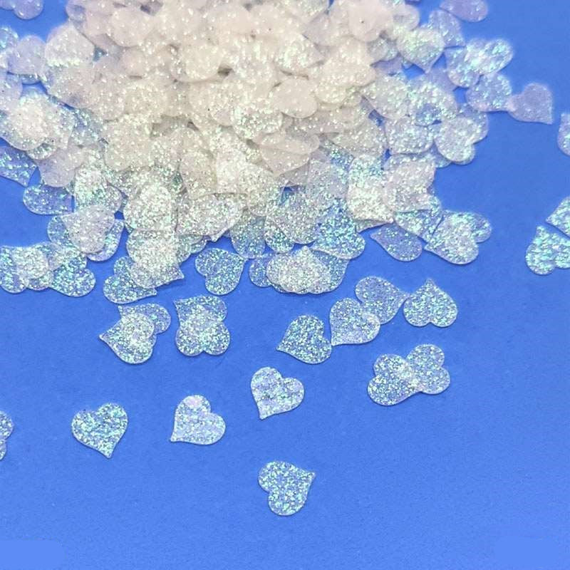 Glitter Heart Sequins 7mm, 10g
