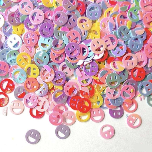 Smiley Sequins 6mm, 10g