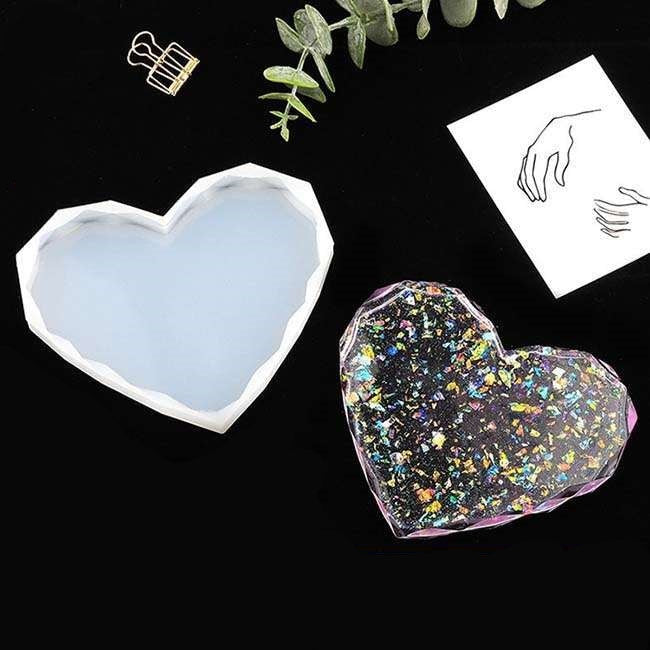 Diamond Cut Heart Silicon Mould