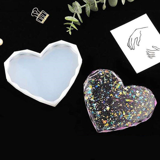Diamond Cut Heart Silicon Mould