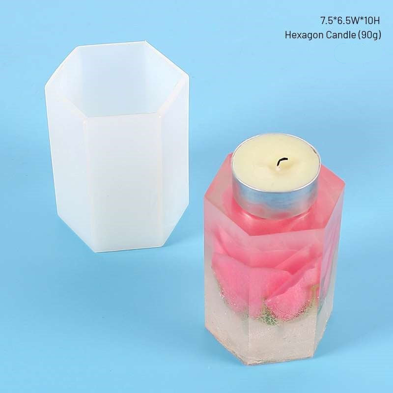 Cylindrical Hexagon Candle Silicon Mould